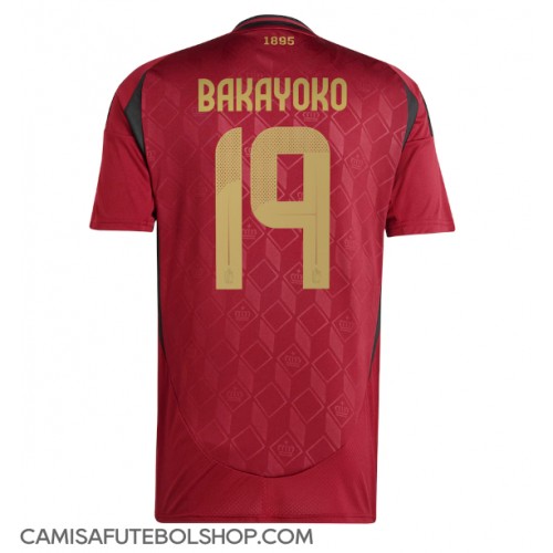 Camisa de time de futebol Bélgica Johan Bakayoko #19 Replicas 1º Equipamento Europeu 2024 Manga Curta